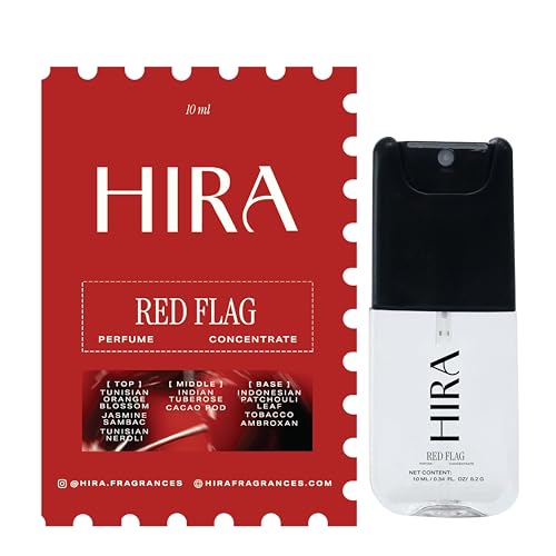 Image of HIRA Red Flag Perfume for Women 10 ml | Bold Floral, Tuberose & Patchouli Eau De Parfum for Date Nights | Long Lasting Perfume for Woman | Skin Friendly Perfumes | Gifts for Woman