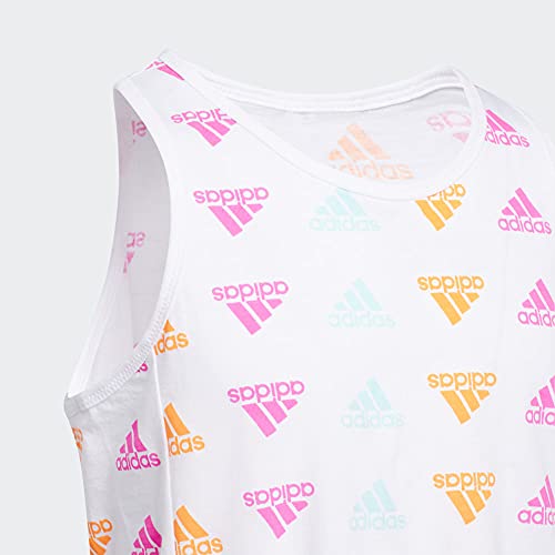 adidas Girl's Print Tie Front Tank Top (Big Kids) Scream Orange LG (14 Big Kids)3