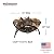 Woodhaven 3 Foot Crescent Firewood Rack Heavy Duty - Made in the USA - Indoor Outdoor Log Rack - Steel - Wood Log Holder - Black Powder Coat Finish (Cover)