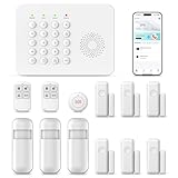 XNH 13-Piece Kit Wireless Home Security Systems, 4G/WiFi + GSM Auto Alarm System, App & Voice Control,No Monthly Fees,Alexa & Google Assistant With Motion Detector, Door Window Sensor,Remotes