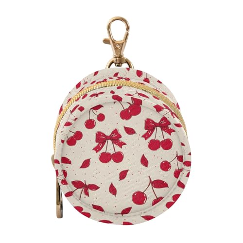 zyrtty Pacifier Case with Hook Red Bow Cherry Pacifier Holder Pod Easily Attaches to Diaper Bag or Purse