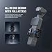 NEEWER Pocket 3 Cage, Aluminum Alloy Gimbal Camera Video Recording Rig with Built in Action Camera Accessory Adapter 1/4