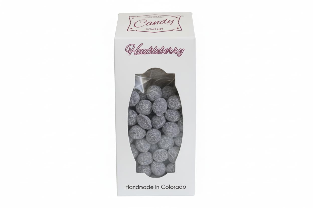 Colorado Candy Company Assorted Hard Candies, Handmade in Colorado, Holiday Gift Box for Christmas, Birthdays, Celebrations (9 Ounce (Pack of 2), Huckleberry)