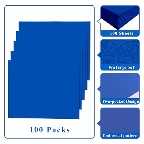 Dossiers de rangement format lettre bleu anti-perte de documents professionnels - 4