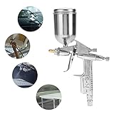 ★★★★★ 【Especificación】: ❶ Nombre: Pistola de pulverización ❷ Modelo: K-3 ❸ Tamaño de la boquilla: 0.5 mm ❹ Presión de pulverización recomendada: 40psi ❺ Capacidad de la botella de pulverización: 125ml ❻ Consumo de gas: 35 l / min