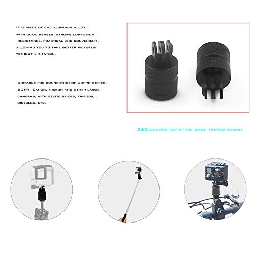 Conector de soporte estable de aleación de aluminio CNC para trípodes de cámaras DSLR 6