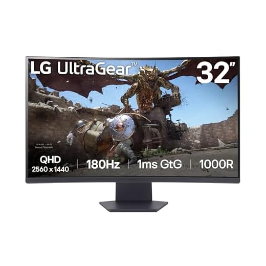 LG Electronics Ultragear™ Curved QHD Gaming VA-Monitor 32" (80 cm), 2560 x 1440, 16:9, 1 ms GtG, 180 Hz, HDR10, 300 cd/m², AMD FreeSync™, Dynamic Action Sync™ – Schwarz