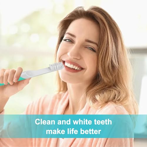 Toothbrush Replacement Heads Compatible with Quip Sonic Toothbrush-Soft Bristle Adult Refill Toothbrush Heads, Light Gray, 4-Pack — view 5