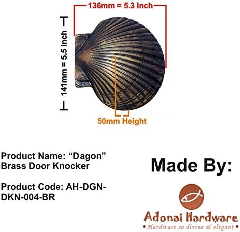 Adonai Hardware Dagon Decorative Brass Door Knocker