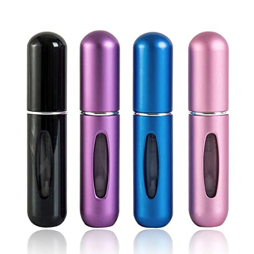4 pieza Perfume (rellenable vaporizador vaporizador de perfume botella de perfume perfume (para viajes Viaje Pulverizador de amison Cover