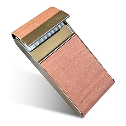 Classic Women Leather Cigarette Carrying Case for 100s Superslim Sizes (Hold 20 Superslim, Pink) Cover