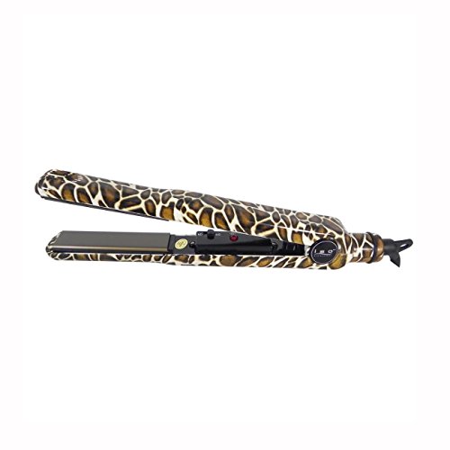 Iso Beauty Newest Turbo Silk Limited Animal Edition 1â€ Scratch resistant Ceramic Plates Hair Straightener Flat Iron (Giraffe)