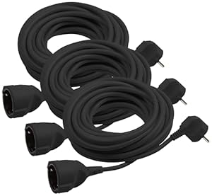 Meister 7432520 Schutzkontakt-Verlängerungskabel 3er-Pack