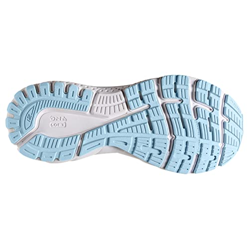 Brooks Women's Adrenaline GTS 21 Supportive Running Shoe - Oyster/Alloy/Light Blue - 6 Wide