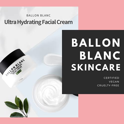Ballonblanc Ultra Hydrating Facial Cream For Women | Anti-Aging Day & Night Face Moisturizer | Ballon Blanc Certified Vegan Ingredients | Hyaluronic Acid | Cruelty Free | Relaxing Self Care | 1.7 Oz #TOP4