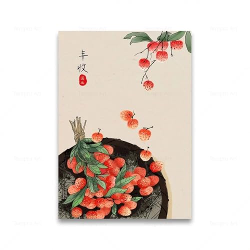 Affiche fruits impression encre premium triptyque 60x80cm