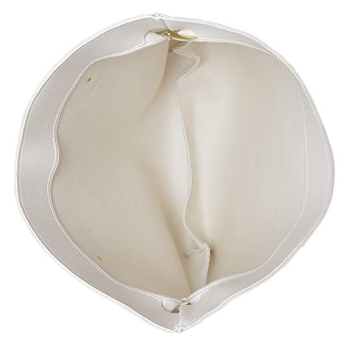 Kit 2 Bolsas, Bolsa Feminina Tipo Sacola Grande+ Bolsa Quadrada Ana Pessoni (Creme)