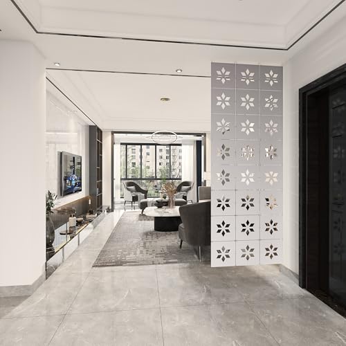 Felt Fiber Surface High Density Polyester Fiber Board 11\"x11\" Hanging Room Divider Panel Cut Room Partition Home Decoratio (12 Pcs) (Oatmeal)