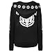 tuduoms Black Punk Gothic Hoodie Women Long Sleeve Zip Up Hoodie Moon Jacket Top Long Sweatshirts Plus Size Y2k Goth Clothing