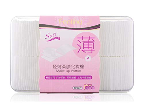 Elandy 1 Box(1000PCS) Disposable Deep Clean Make upPads-Cosmetic Face Neck Mouth Makeup Remover Accessories Tools(White)
