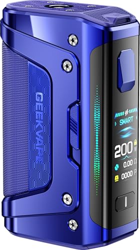 TVDC Aegis Legend 5 200W Vape Mod For Geekvape Coil | Dual 18650 Powered Box Mod with AS 4.0 Chip IP68 Shockproof | 2ml Cartridge No Nicotine (Twilight Blue)