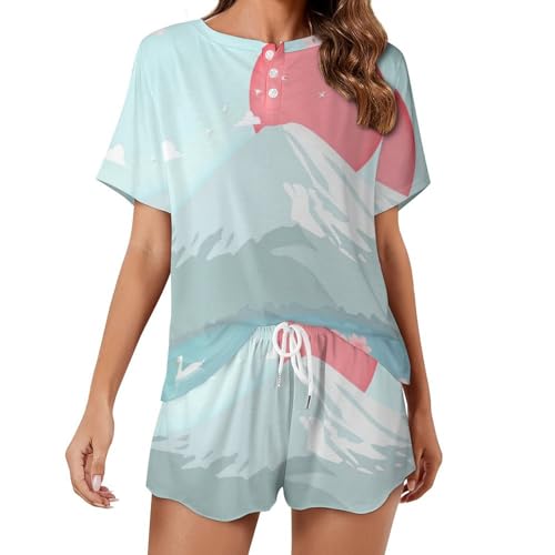 Pyjama pour femme en fibres douces style volcanique raffiné