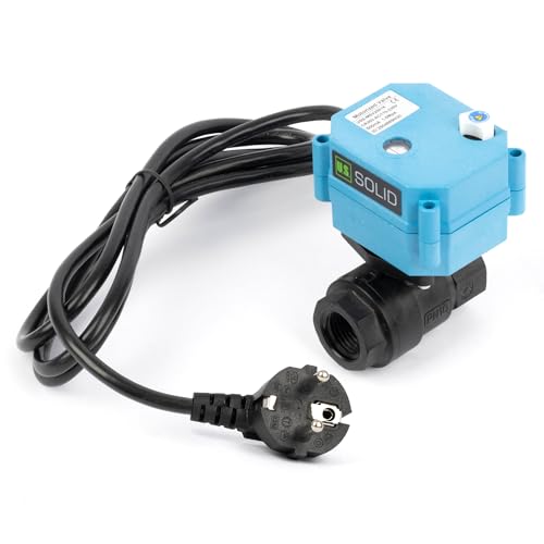Válvula de bola de motor U.S. Solid 1/2" PPE AC 110-230V con enchufe UE 2