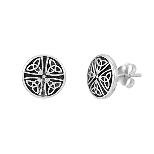 Nœud celtique boucles d'oreilles argent 925 femme triquetra cadeau idéal