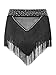 Rswnyirn Women's High Waisted Fringe Tassel Shorts Booty Dance Bottom Active Skirted Panties Black Large