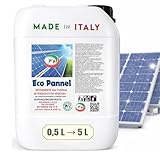 PIP Eco Pannel Detergente Concentrato per Pannelli Fotovoltaici 0,5L in Tanica da 5L, Pari a 50 m², Made in Italy - Ricarica Pulizia Pannelli Solari Vegetale Ecologica Antistatica, No Raccolta Acqua