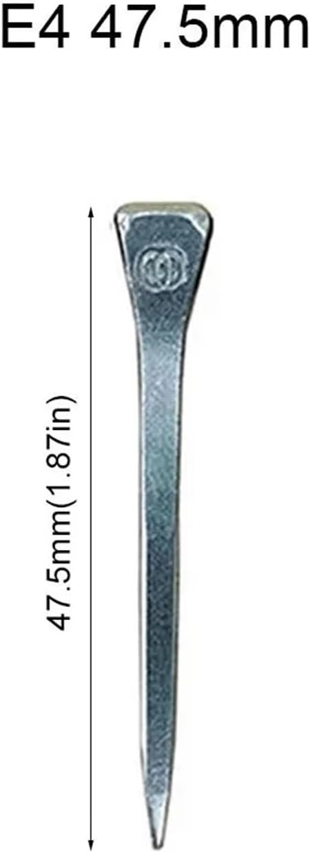 Horseshoe Nails 200-Count Steel Horseshoe Nails (E2/E3/E4/E5/E6/E7/E8) – Must-Have for Horse Hoof Maintenance, Harness Fixing & Riding Supplies(E4 47.5mm)