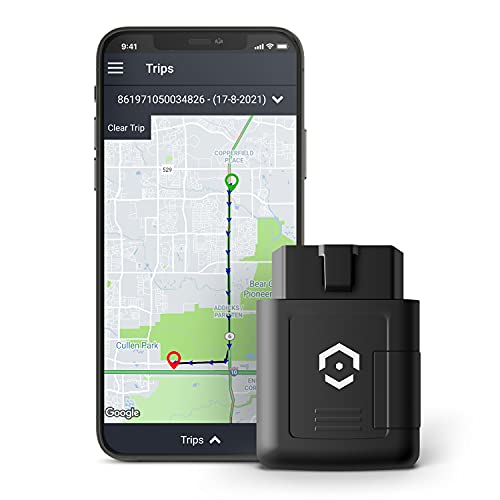 Amcrest GPS Tracker for Vehicles - No Contracts - Real Time Tracking, Geofencing, 1-Year OBD Data, Easy Plug & Play Install, Instant Alerts & Reports, Track Vehicles & Loved Ones, Activation Required