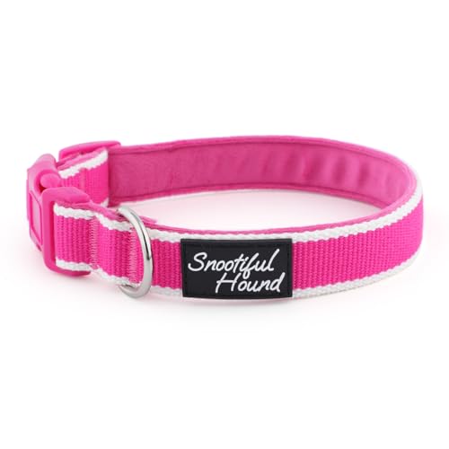 Collier chien bambou bio rose et blanc 20-35cm avec boucle rapide - 2