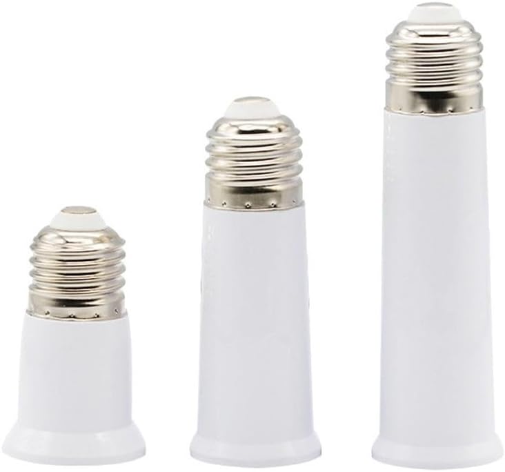 For E27 LED Bulb Extension Adapter Socket for Screw Lamp Fixtures Supporting Various Bulbs up to 100W with Flame Retardant Material for Enhanced Lighting Flexibility (95mm)