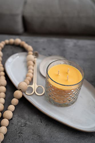 Gold Canyon™ - Fresh Orange Scented Candle, Three-Wick, Heritage Diamond-Cut Glass Jar, New & Improved Look 2022 #TOP3