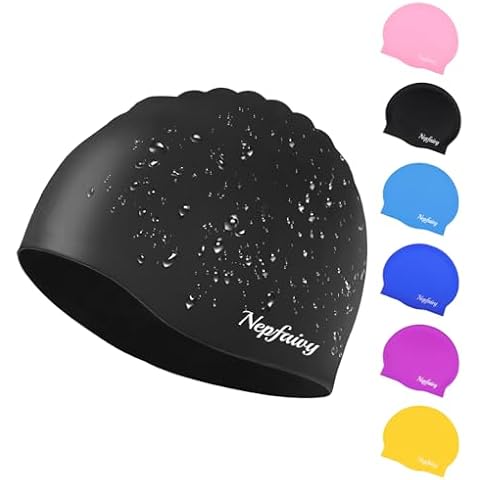 Nepfaivy Kids Waterproof Silicone Swimming Cap Cover