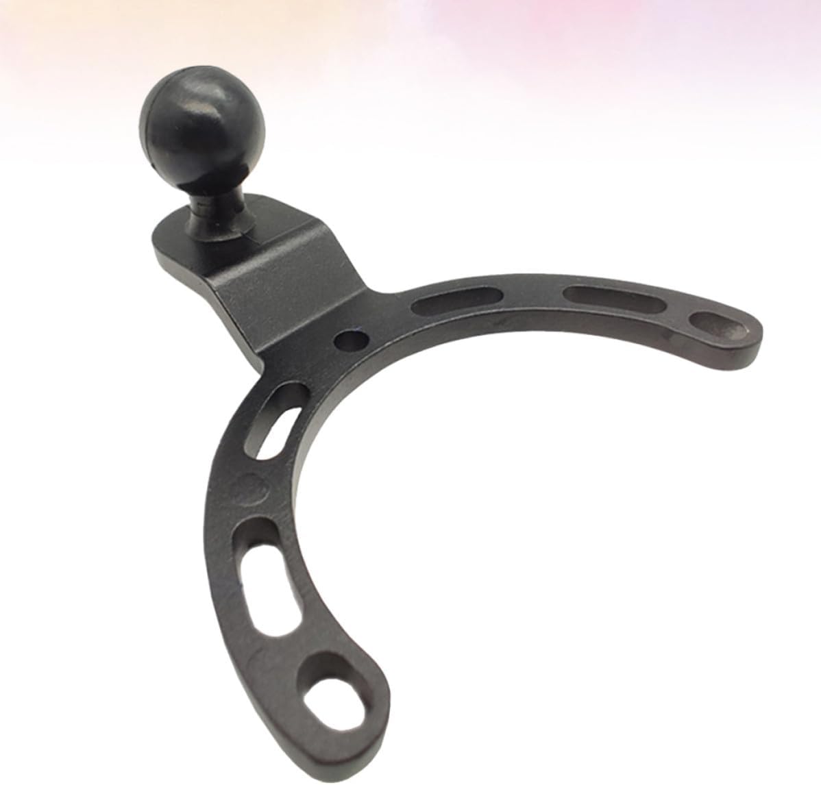 Motorcycle Phone Holder and Camera Support Mount with Adjustable Angle, Rubber and Aluminium Alloy Construction, Lightweight Frame Design for Mountain Bike and Travel Use, Black