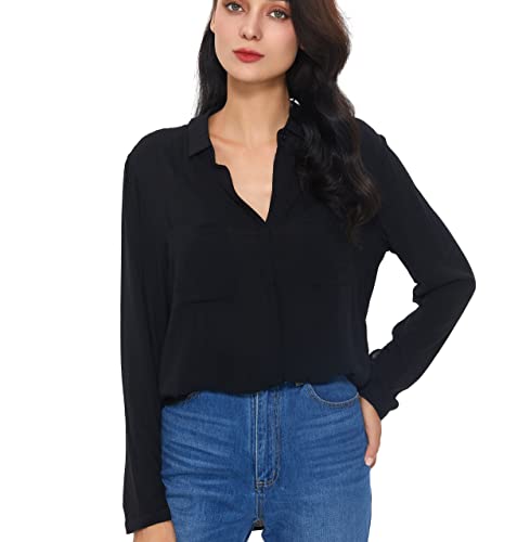 SUKIANSY Womens Button Down Shirt Long Sleeve Button Up Shirt