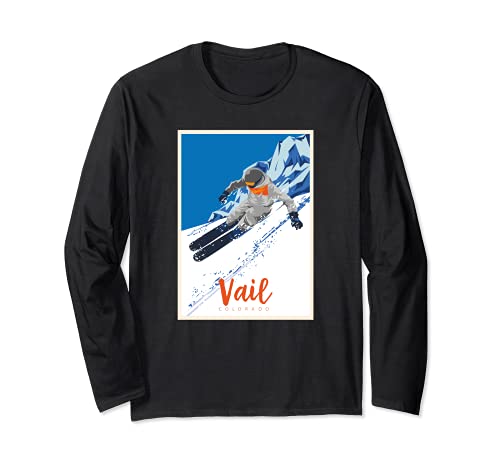 Estación de esquí Vail Colorado Estación de esquí Snow Winter Gift Manga Larga