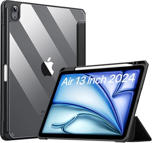 Robustrion Cover for iPad Air 13 inch M2 Cover Case, Flip Cover with Pencil Holder for iPad Air 13 inch [ Auto Sleep Wake Support] - Black (B0D6W5VG1P) Amazon Price History, Amazon Price Tracker