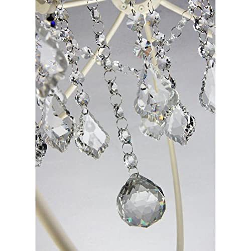 Whse Of Tiffany Rl6806B-16Ab White Rosielee 16" Chandelier, White #TOP2
