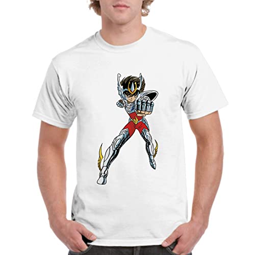 Camiseta de Hombre Zodiaco Saint Caballeros Manga Anime Dragon Pegaso Leo 007 L