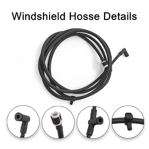 Image of Windshield Washer Nozzle Hose Repair Kit Compatible with Ford Super Duty F250 F350 F450 2011 2012 2013 2014 2015 2016, BC3Z-17K605-B Washer Hose + BC3Z-17603 Windshield Washer Hose