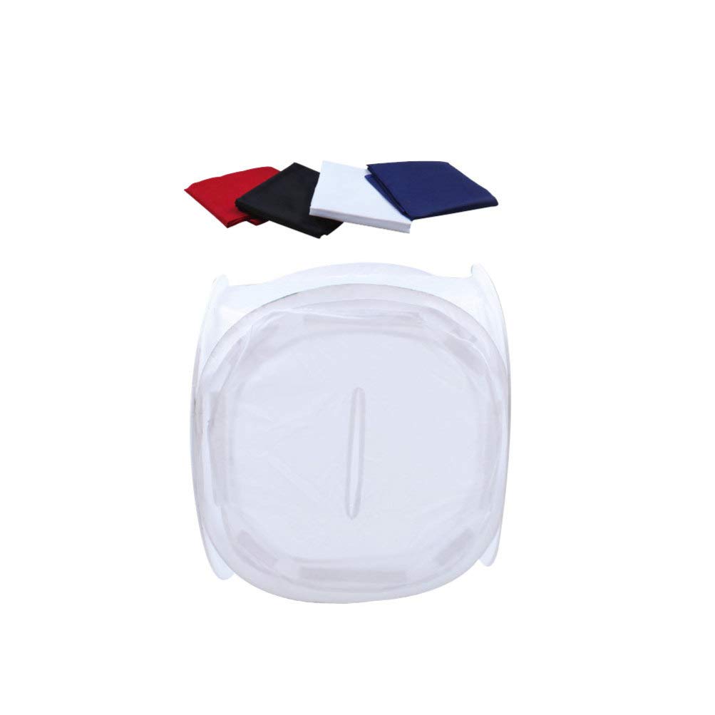 Tente Photo Pliable Ronde Cube 4, Studio Portable Blanc en Fibre