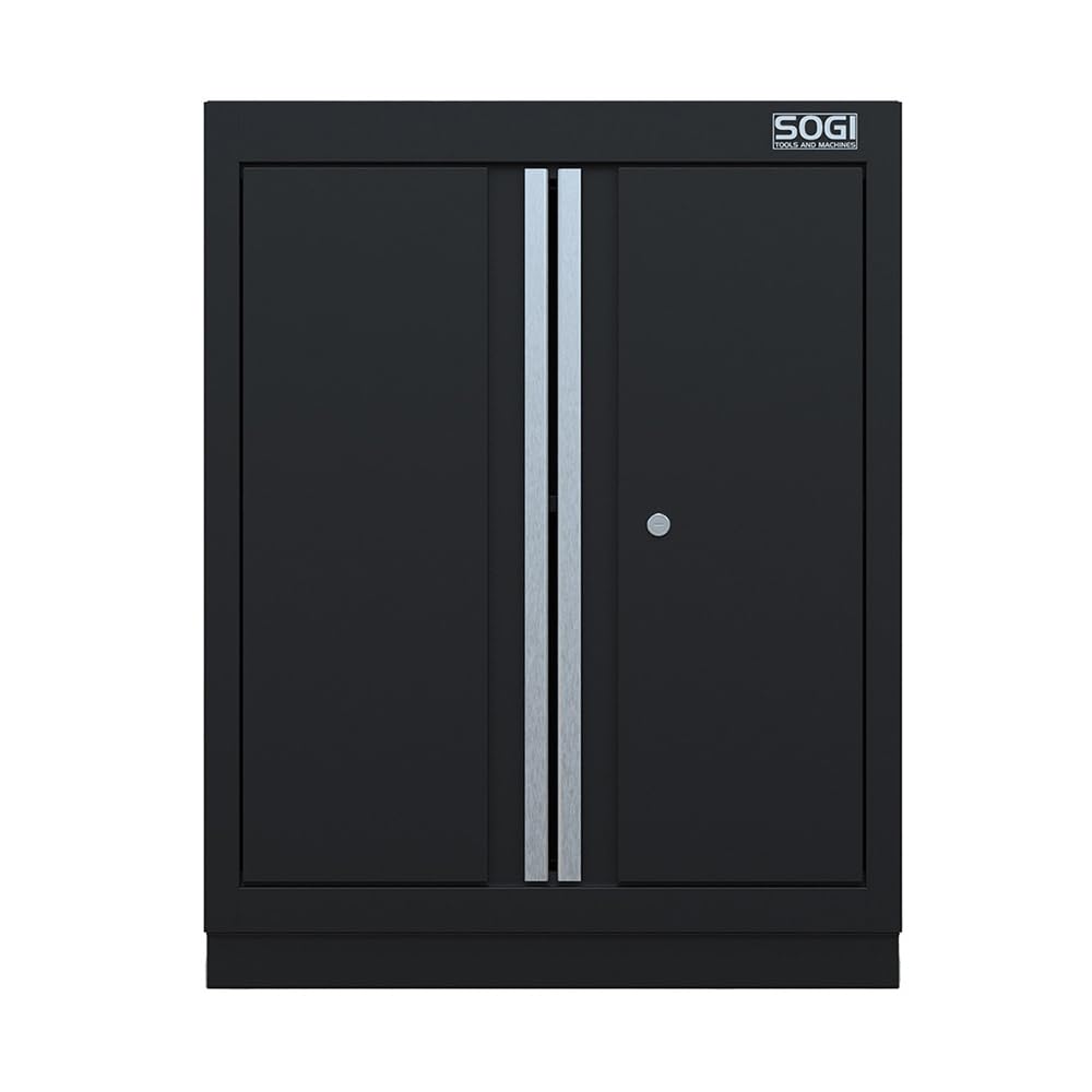 Sogi ARR-M-AB-2A Armadietto in lamiera per arredo officina - 2 ante - 2 ripiani - 680x460x865 mm