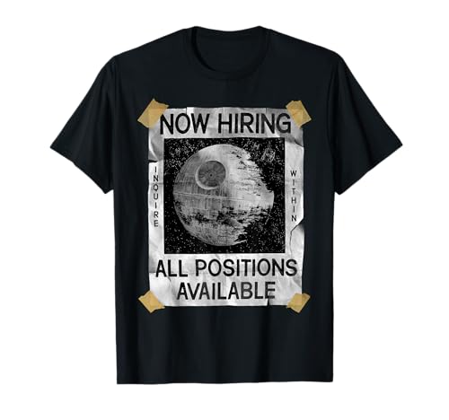 T-shirt Star Wars Now Hiring parfait pour vos soirées geek
