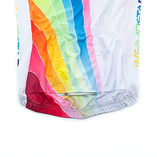 Jaqueta feminina de jérsei de manga curta para ciclismo com flores e fita refletiva grande, Cf2402-s