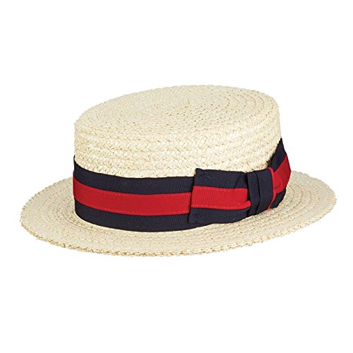 Scala Classico Men's Straw Boater, Bleach, Xx-Large #TOP8