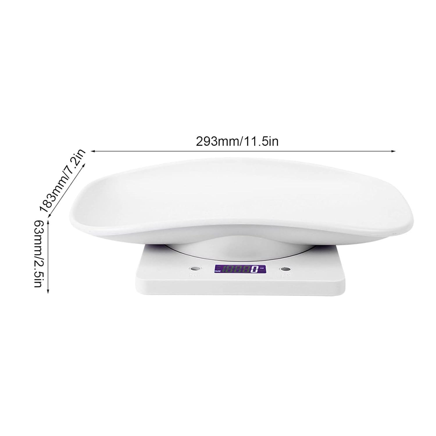 Bilancia Digitale di Alta Precisione per Animali Domestici 10 kg/1 G, Bilancia Portatile A LED per Cani, Gatti E Cuccioli, Bilancia da Cucina Ideale per Pesare con Precisione Cibo E Animali.