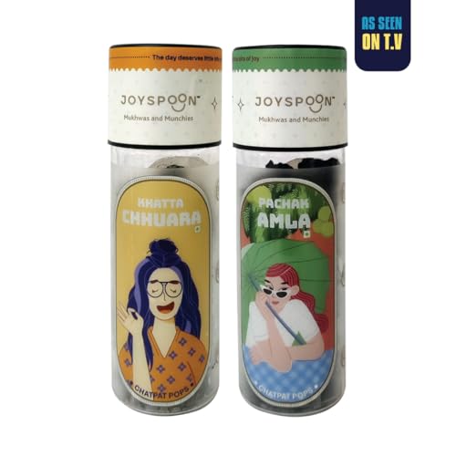 Image of Joyspoon Pachak Amla & Khatta Chhuara Mukhwas | Supari-Free Mouth Freshener | No Artificial Colors or Preservatives | After-Meal Digestive Snack |100g Pack of 2